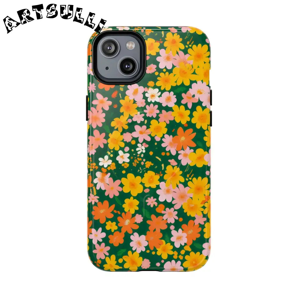 Floral MagSafe iPhone Case, Artsulli - Art is Long, Life is Short, Phone Case, Size, iPhone 14 Plus, Surface, Glossy, , , 19900792354152685981