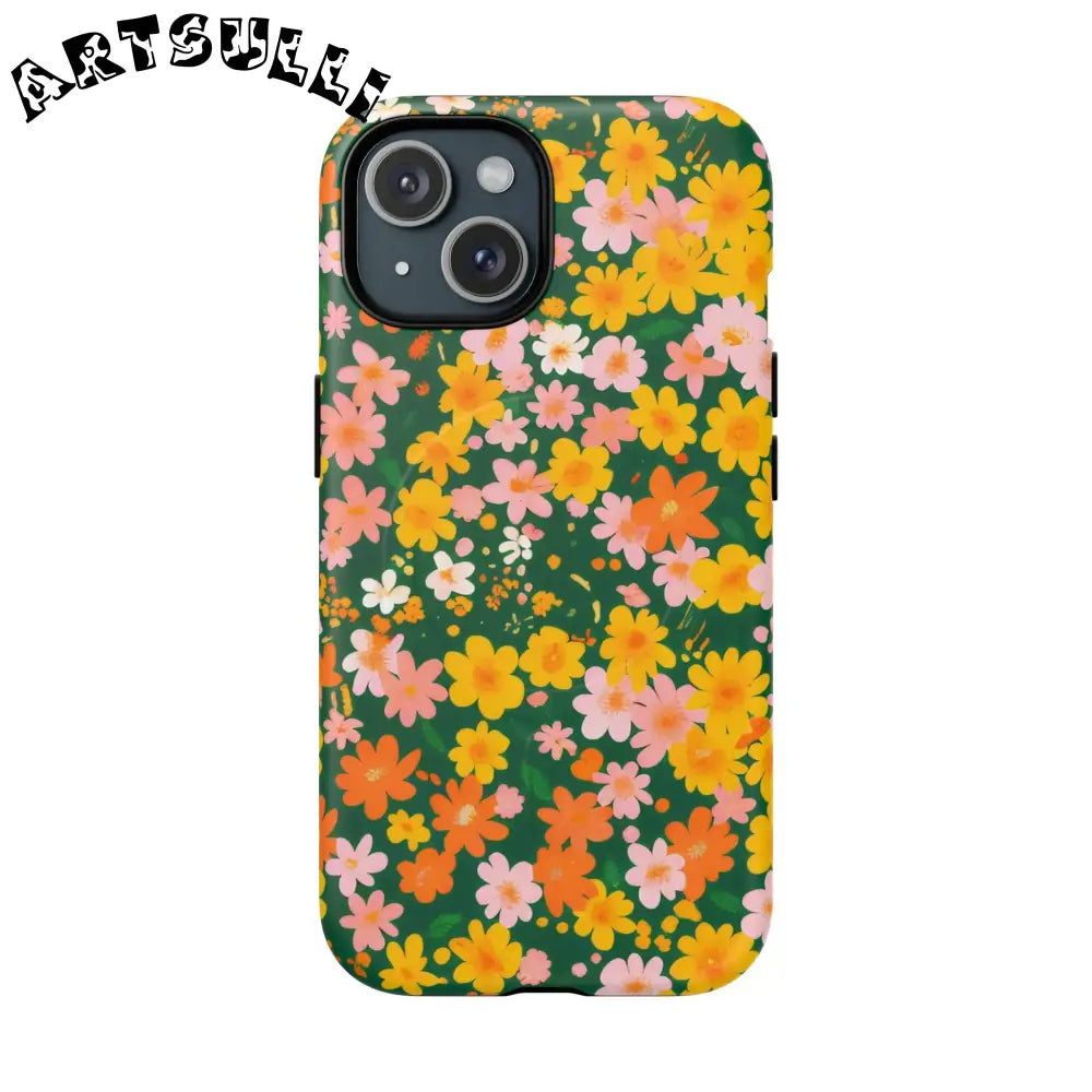 Floral MagSafe iPhone Case, Artsulli - Art is Long, Life is Short, Phone Case, Size, iPhone 15, Surface, Matte, , , 13765052635773909505