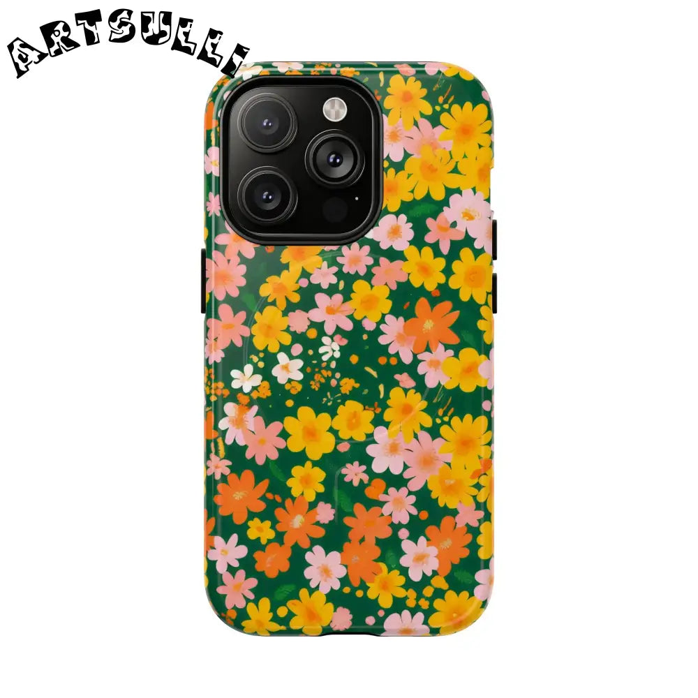 Floral MagSafe iPhone Case, Artsulli - Art is Long, Life is Short, Phone Case, Size, iPhone 14 Pro, Surface, Glossy, , , 22447558023450152557