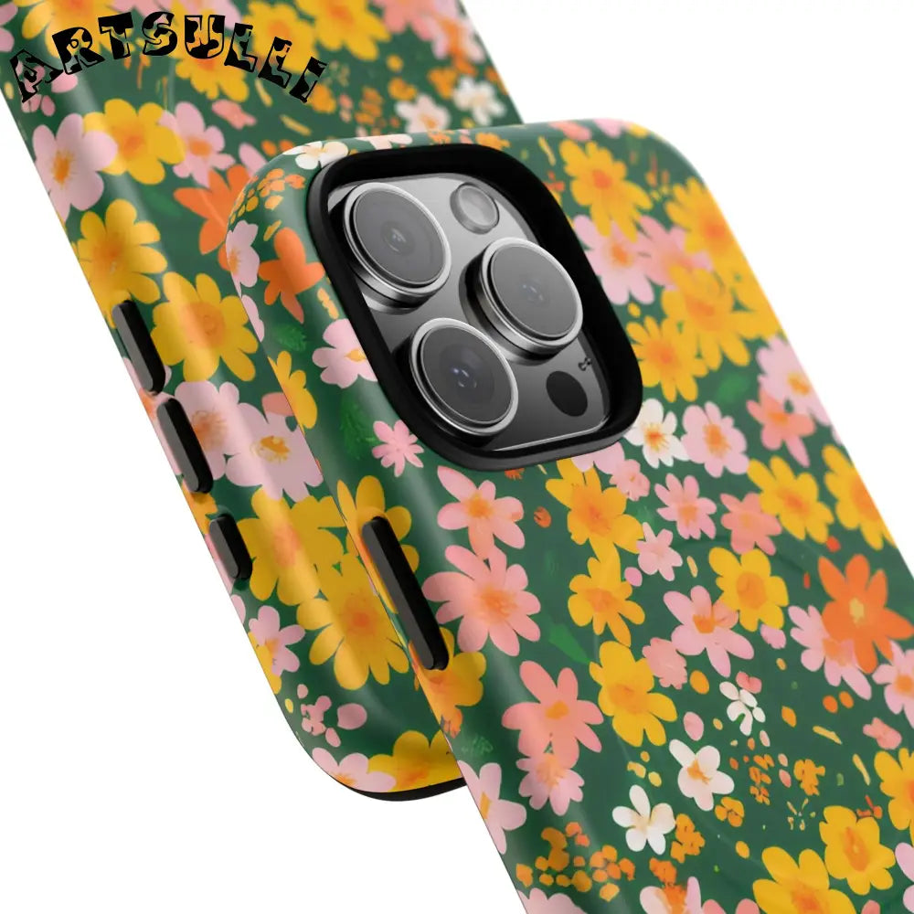 Floral MagSafe iPhone Case, Artsulli - Art is Long, Life is Short, Phone Case, , , , , , ,