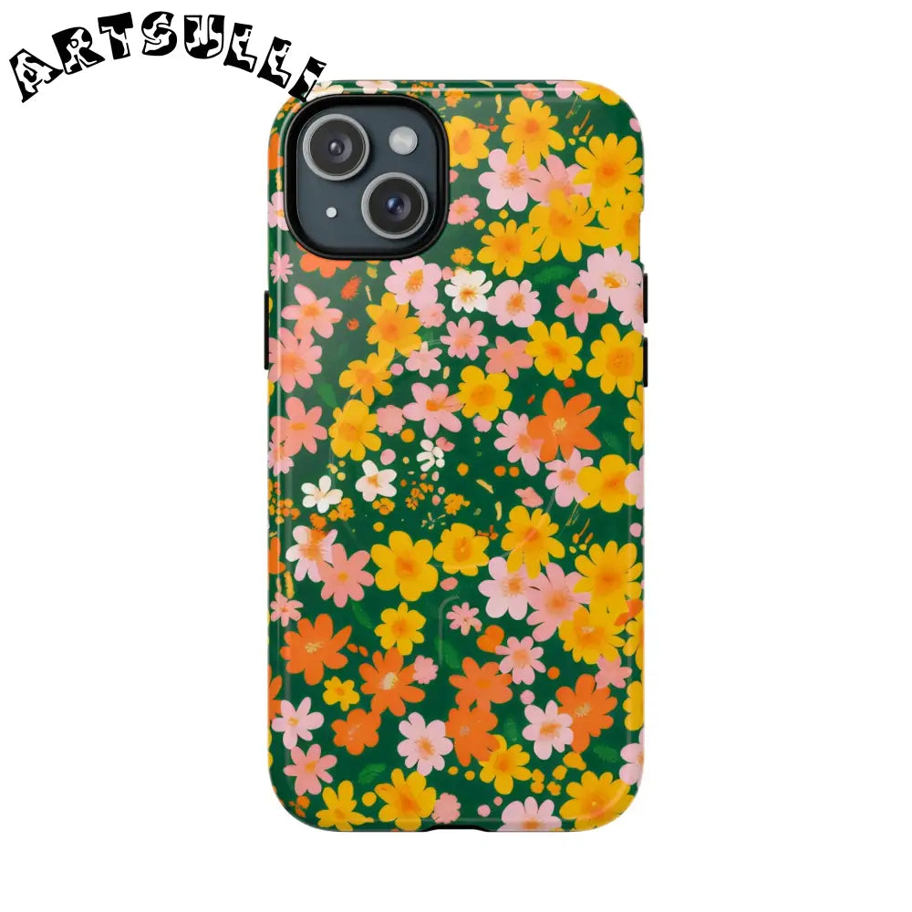 Floral MagSafe iPhone Case, Artsulli - Art is Long, Life is Short, Phone Case, Size, iPhone 15 Plus, Surface, Glossy, , , 29915054766315620882