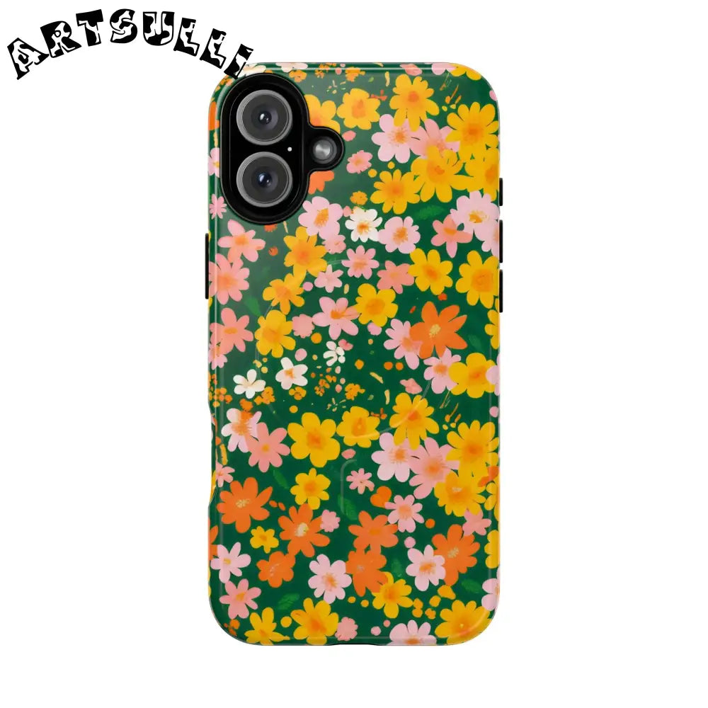 Floral MagSafe iPhone Case, Artsulli - Art is Long, Life is Short, Phone Case, Size, iPhone 16 Plus, Surface, Glossy, , , 15917509440215706134