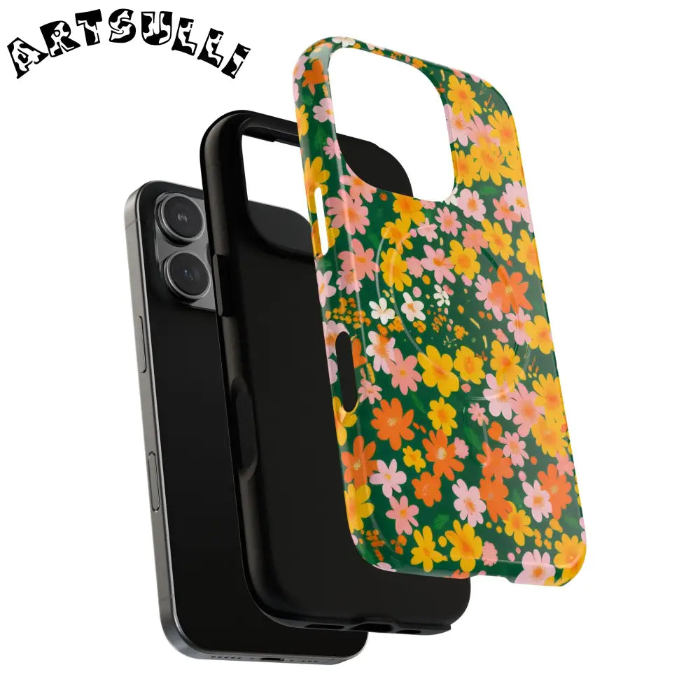 Floral MagSafe iPhone Case, Artsulli - Art is Long, Life is Short, Phone Case, , , , , , ,