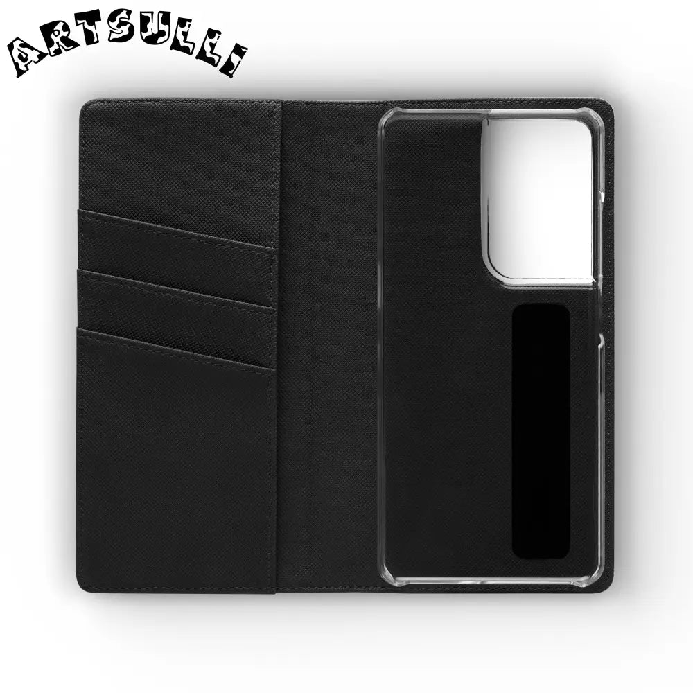 Floral Pattern Faux Leather Flip Cases, Artsulli - Art is Long, Life is Short, Phone Case, , , , , , ,