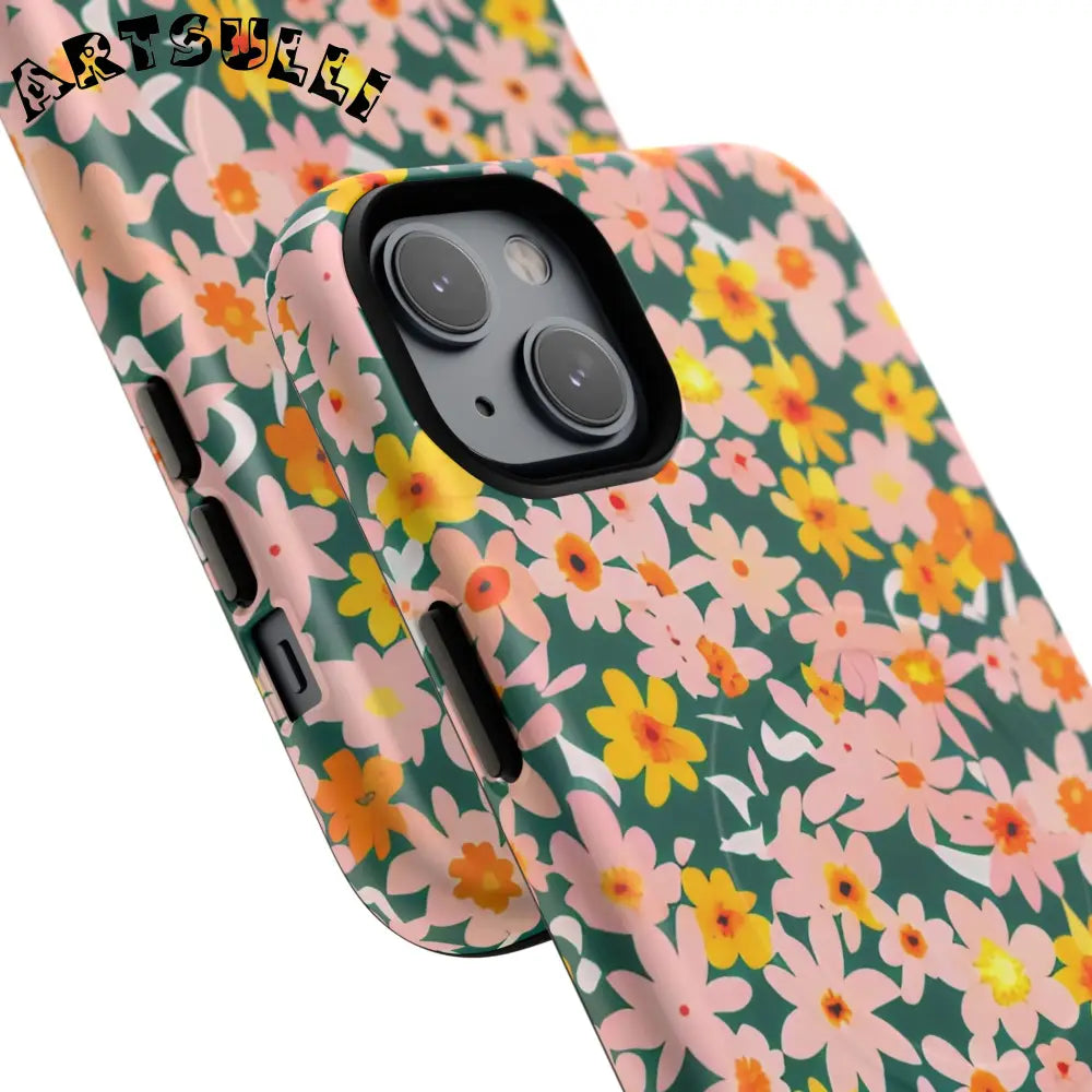 Floral Pattern MagSafe Phone Case, Artsulli - Art is Long, Life is Short, Phone Case, , , , , , ,