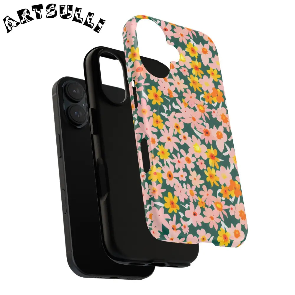 Floral Pattern MagSafe Phone Case, Artsulli - Art is Long, Life is Short, Phone Case, , , , , , ,