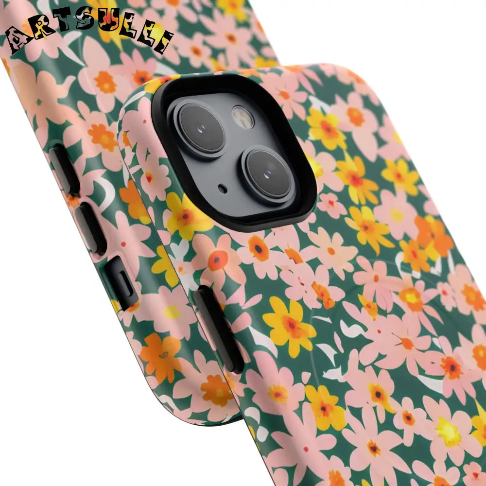 Floral Pattern MagSafe Phone Case, Artsulli - Art is Long, Life is Short, Phone Case, , , , , , ,
