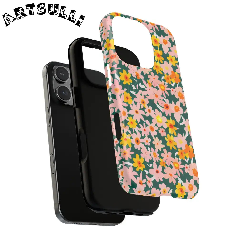 Floral Pattern MagSafe Phone Case, Artsulli - Art is Long, Life is Short, Phone Case, , , , , , ,