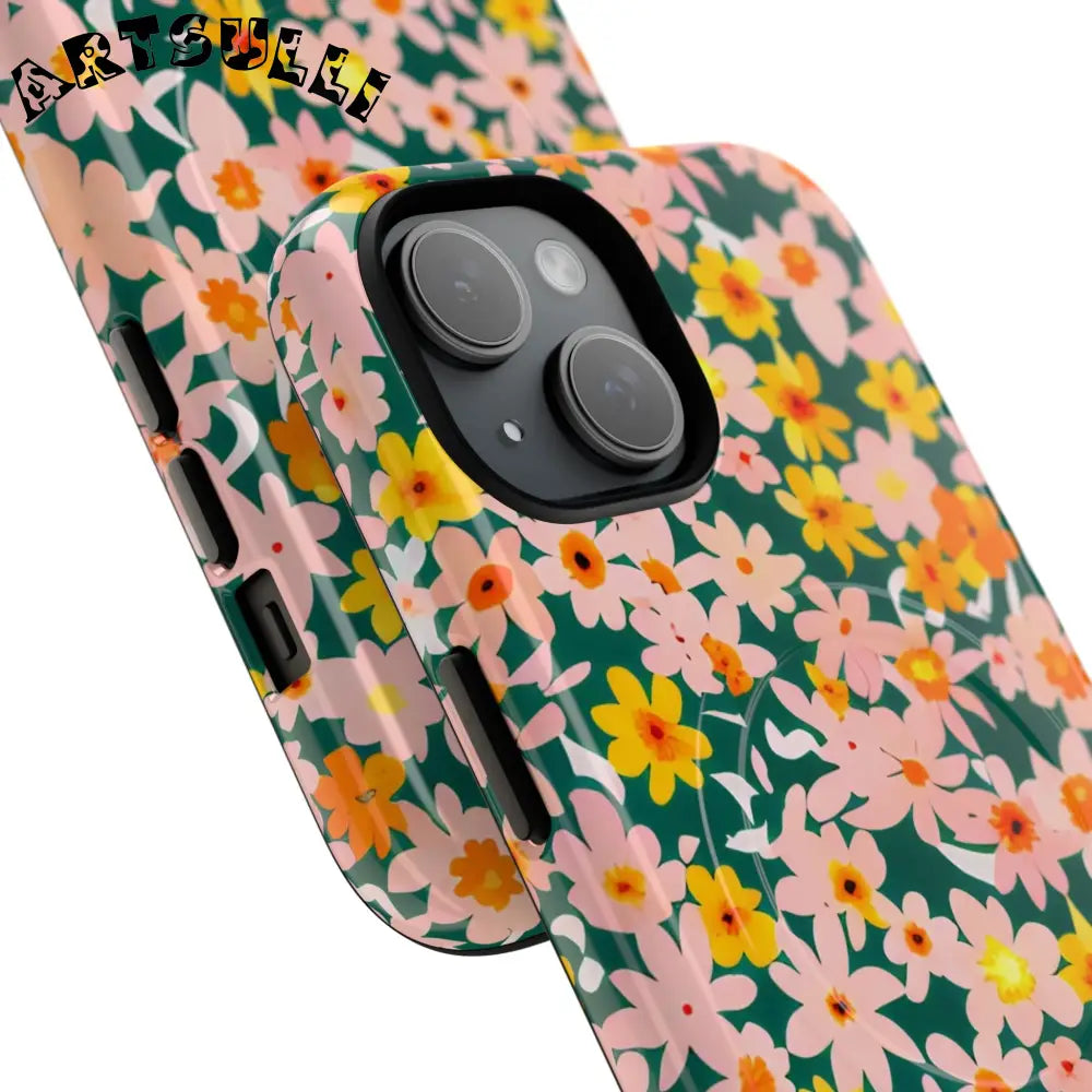 Floral Pattern MagSafe Phone Case, Artsulli - Art is Long, Life is Short, Phone Case, , , , , , ,