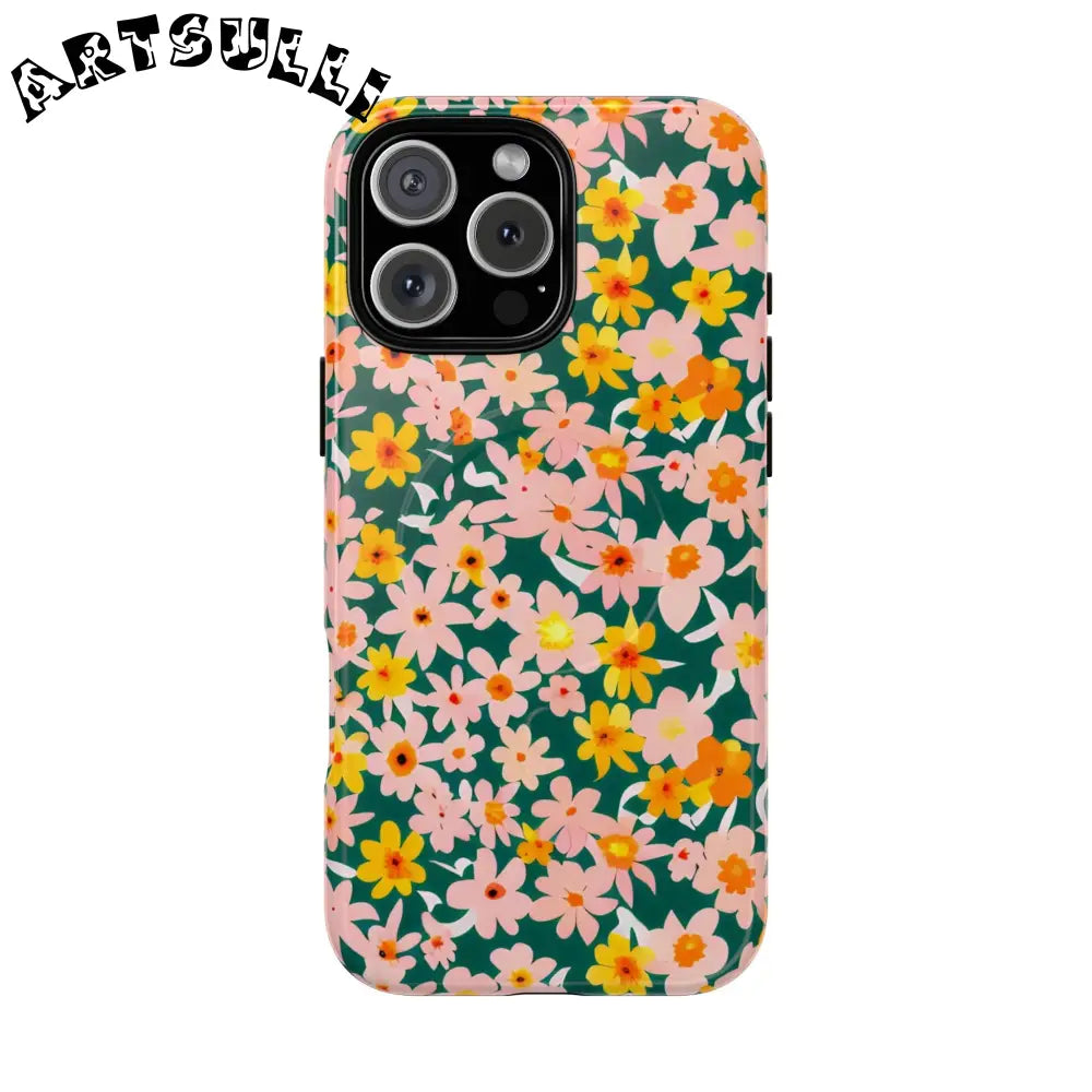 Floral Pattern MagSafe Phone Case, Artsulli - Art is Long, Life is Short, Phone Case, Size, iPhone 16 Pro Max, Surface, Glossy, , , 17348589218549746461