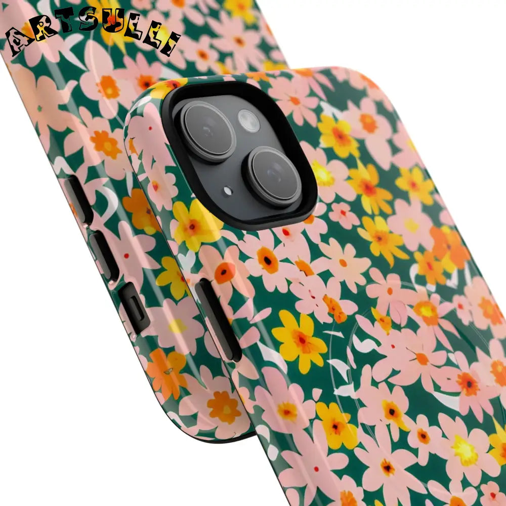 Floral Pattern MagSafe Phone Case, Artsulli - Art is Long, Life is Short, Phone Case, , , , , , ,