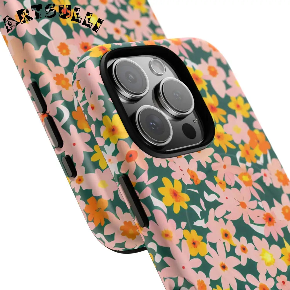 Floral Pattern MagSafe Phone Case, Artsulli - Art is Long, Life is Short, Phone Case, , , , , , ,