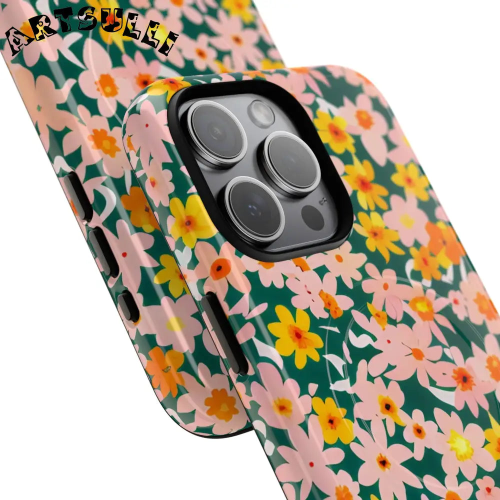 Floral Pattern MagSafe Phone Case, Artsulli - Art is Long, Life is Short, Phone Case, , , , , , ,