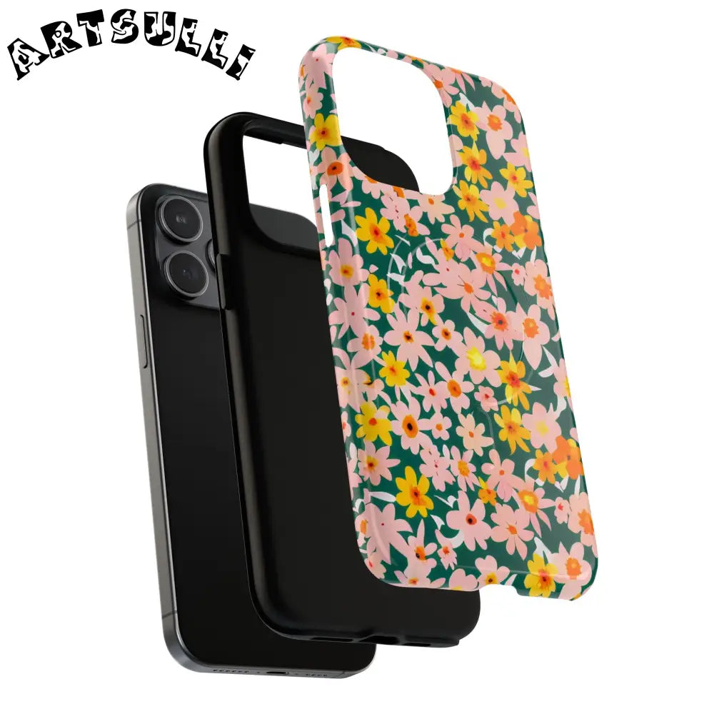 Floral Pattern MagSafe Phone Case, Artsulli - Art is Long, Life is Short, Phone Case, , , , , , ,