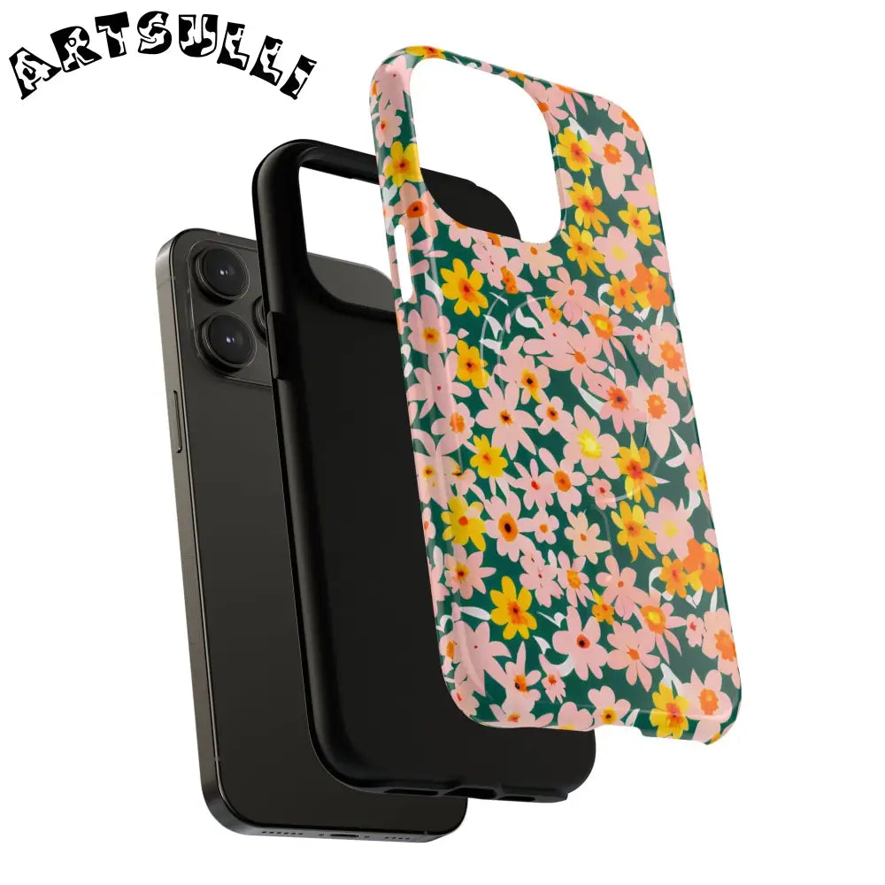 Floral Pattern MagSafe Phone Case, Artsulli - Art is Long, Life is Short, Phone Case, , , , , , ,