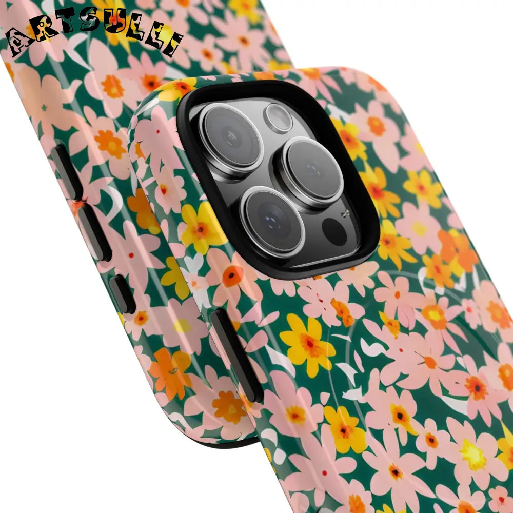 Floral Pattern MagSafe Phone Case, Artsulli - Art is Long, Life is Short, Phone Case, , , , , , ,