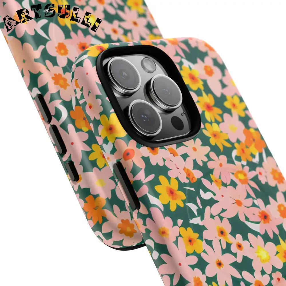 Floral Pattern MagSafe Phone Case, Artsulli - Art is Long, Life is Short, Phone Case, , , , , , ,
