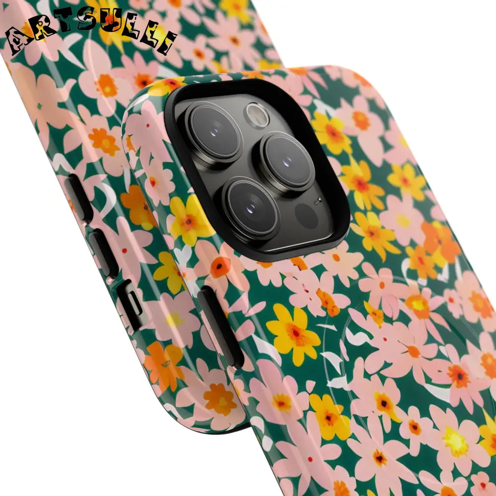 Floral Pattern MagSafe Phone Case, Artsulli - Art is Long, Life is Short, Phone Case, , , , , , ,