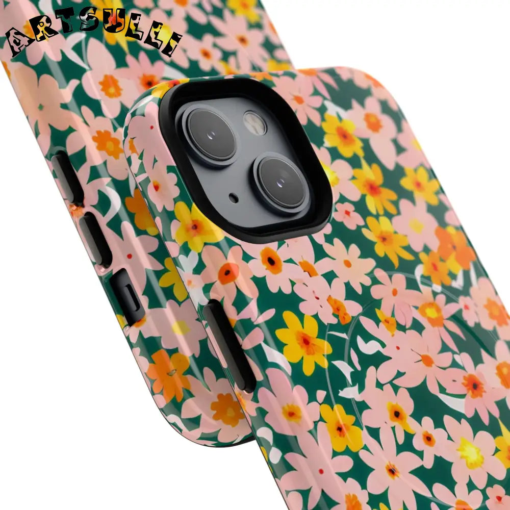 Floral Pattern MagSafe Phone Case, Artsulli - Art is Long, Life is Short, Phone Case, , , , , , ,