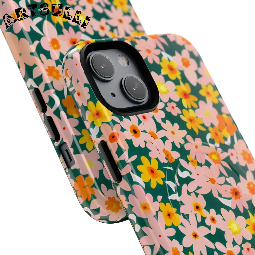Floral Pattern MagSafe Phone Case, Artsulli - Art is Long, Life is Short, Phone Case, , , , , , ,