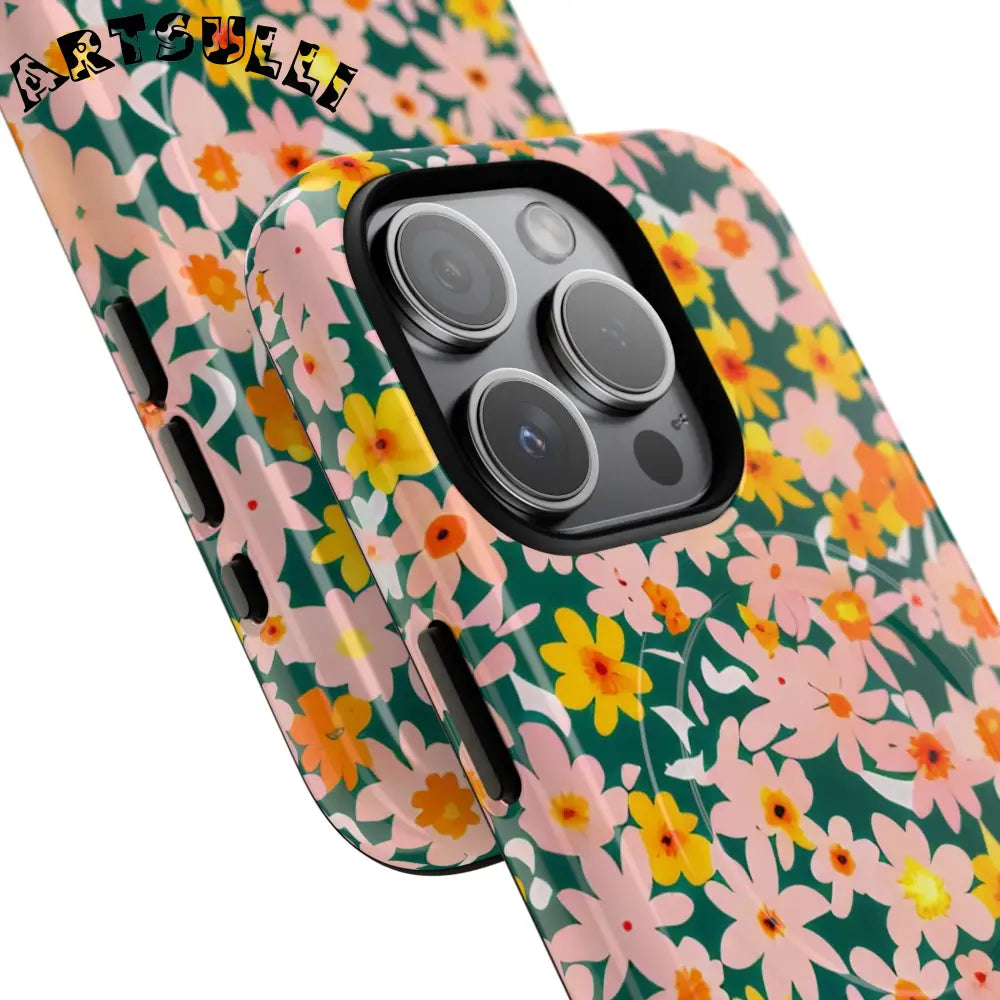 Floral Pattern MagSafe Phone Case, Artsulli - Art is Long, Life is Short, Phone Case, , , , , , ,