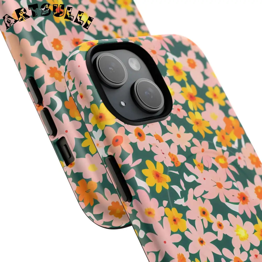 Floral Pattern MagSafe Phone Case, Artsulli - Art is Long, Life is Short, Phone Case, , , , , , ,