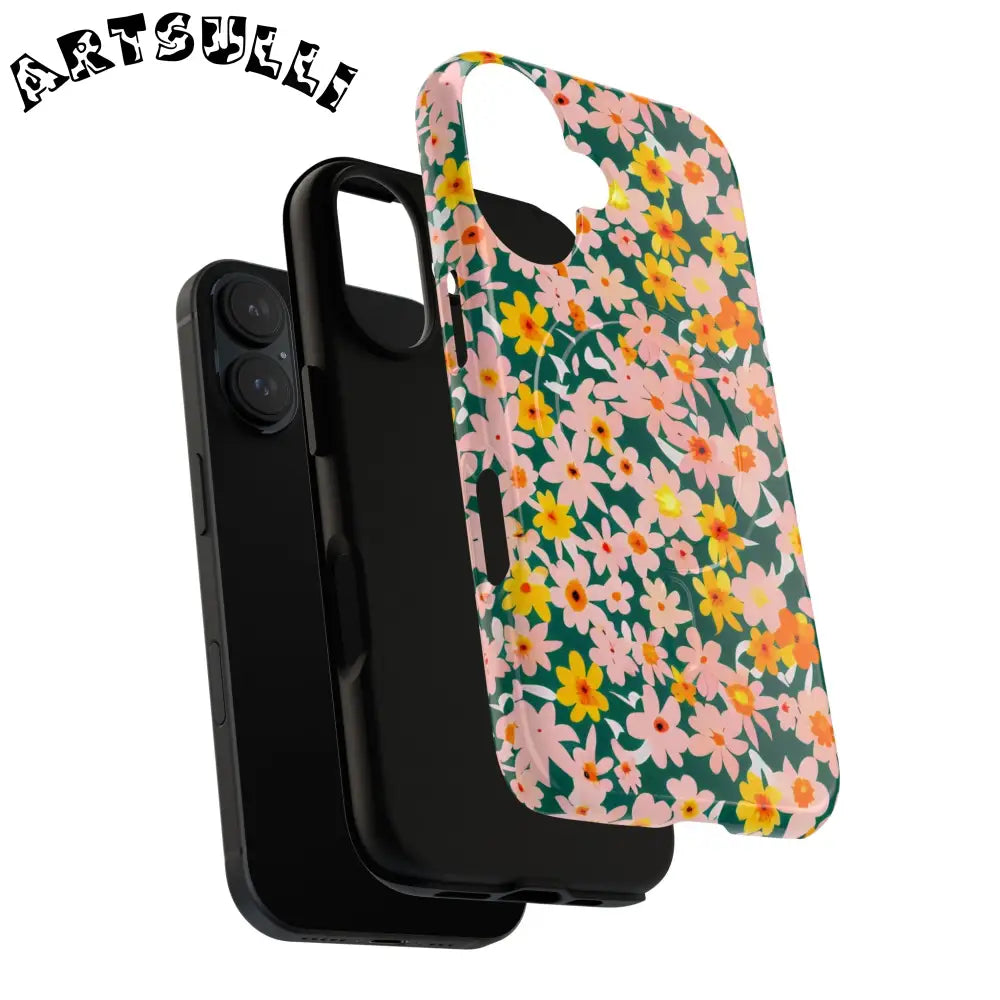 Floral Pattern MagSafe Phone Case, Artsulli - Art is Long, Life is Short, Phone Case, , , , , , ,