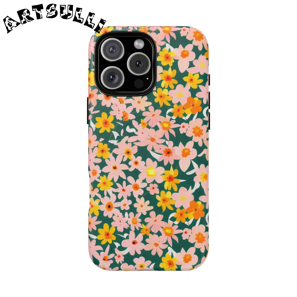 Floral Pattern MagSafe Phone Case, Artsulli - Art is Long, Life is Short, Phone Case, Size, iPhone 16 Pro Max, Surface, Matte, , , 19410467682552747939