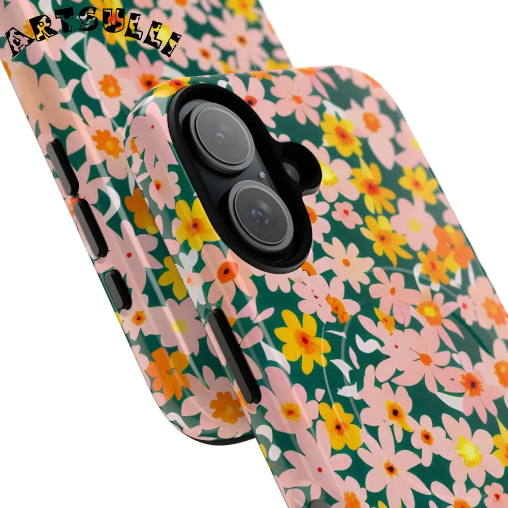 Floral Pattern MagSafe Phone Case, Artsulli - Art is Long, Life is Short, Phone Case, , , , , , ,