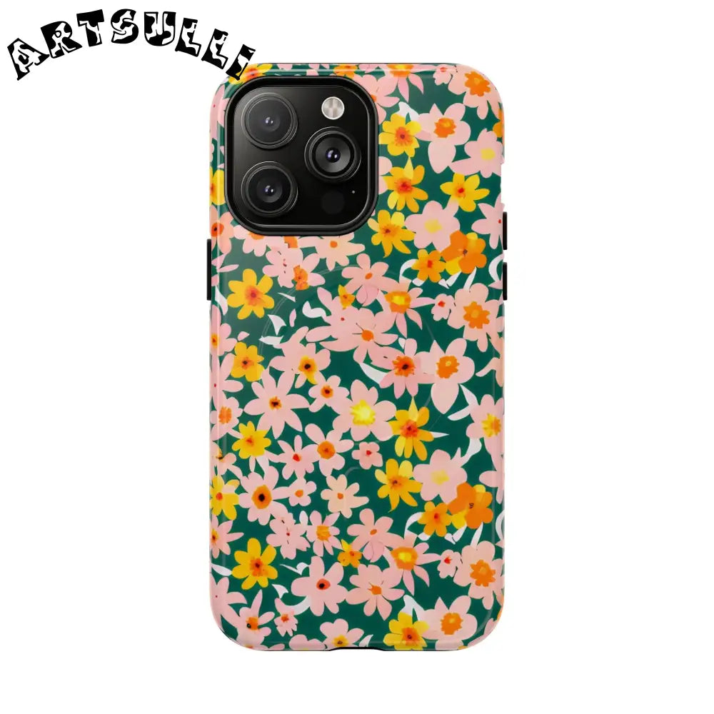 Floral Pattern MagSafe Phone Case, Artsulli - Art is Long, Life is Short, Phone Case, Size, iPhone 14 Pro Max, Surface, Glossy, , , 23771299008285800241