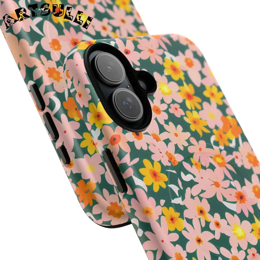 Floral Pattern MagSafe Phone Case, Artsulli - Art is Long, Life is Short, Phone Case, , , , , , ,