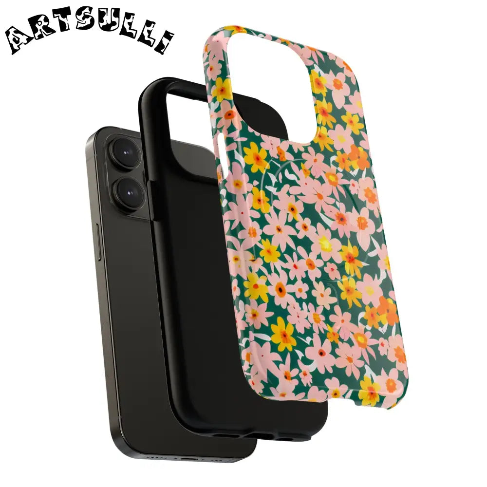 Floral Pattern MagSafe Phone Case, Artsulli - Art is Long, Life is Short, Phone Case, , , , , , ,