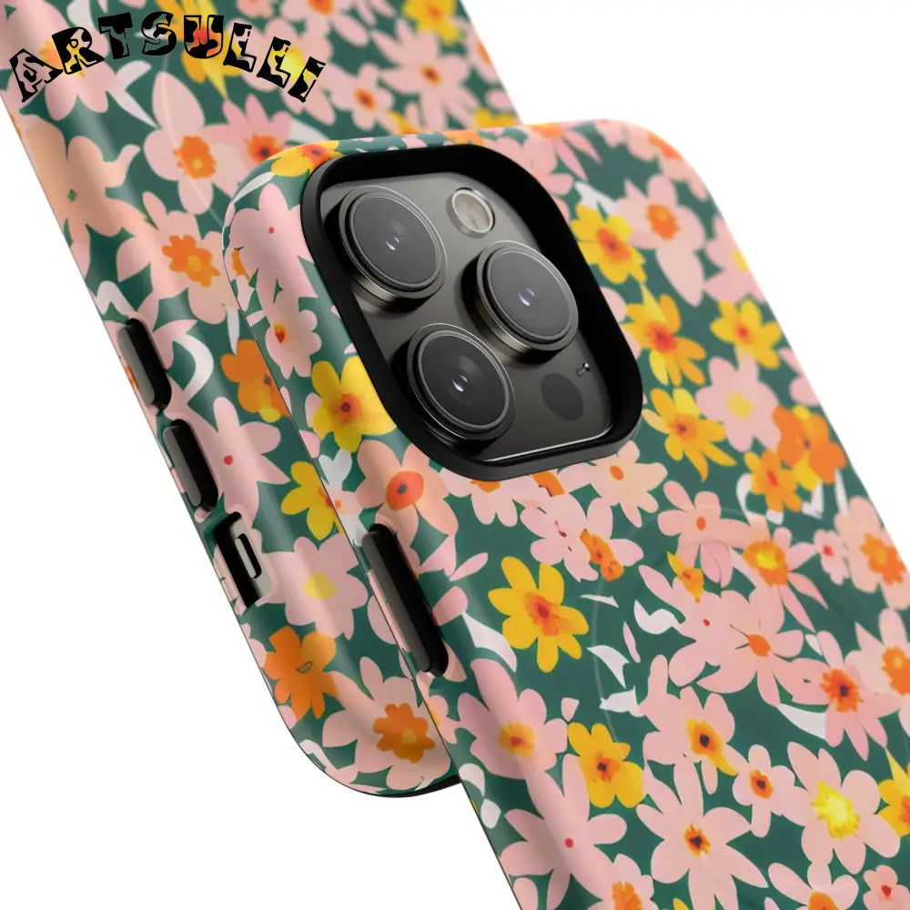 Floral Pattern MagSafe Phone Case, Artsulli - Art is Long, Life is Short, Phone Case, , , , , , ,