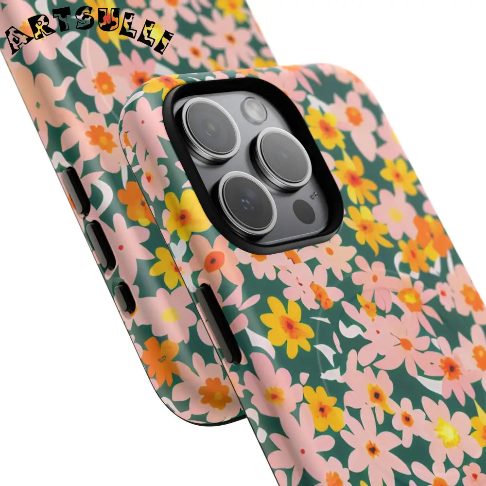 Floral Pattern MagSafe Phone Case, Artsulli - Art is Long, Life is Short, Phone Case, , , , , , ,