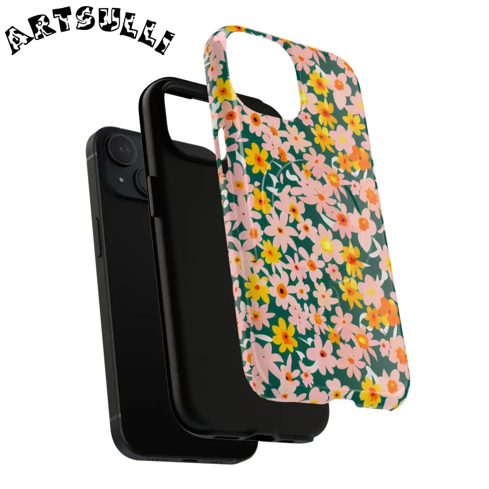 Floral Pattern MagSafe Phone Case, Artsulli - Art is Long, Life is Short, Phone Case, , , , , , ,