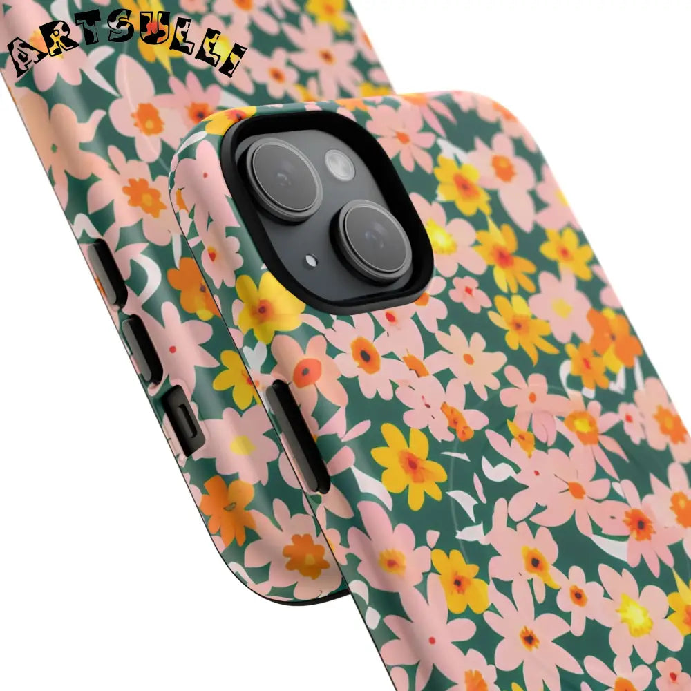 Floral Pattern MagSafe Phone Case, Artsulli - Art is Long, Life is Short, Phone Case, , , , , , ,