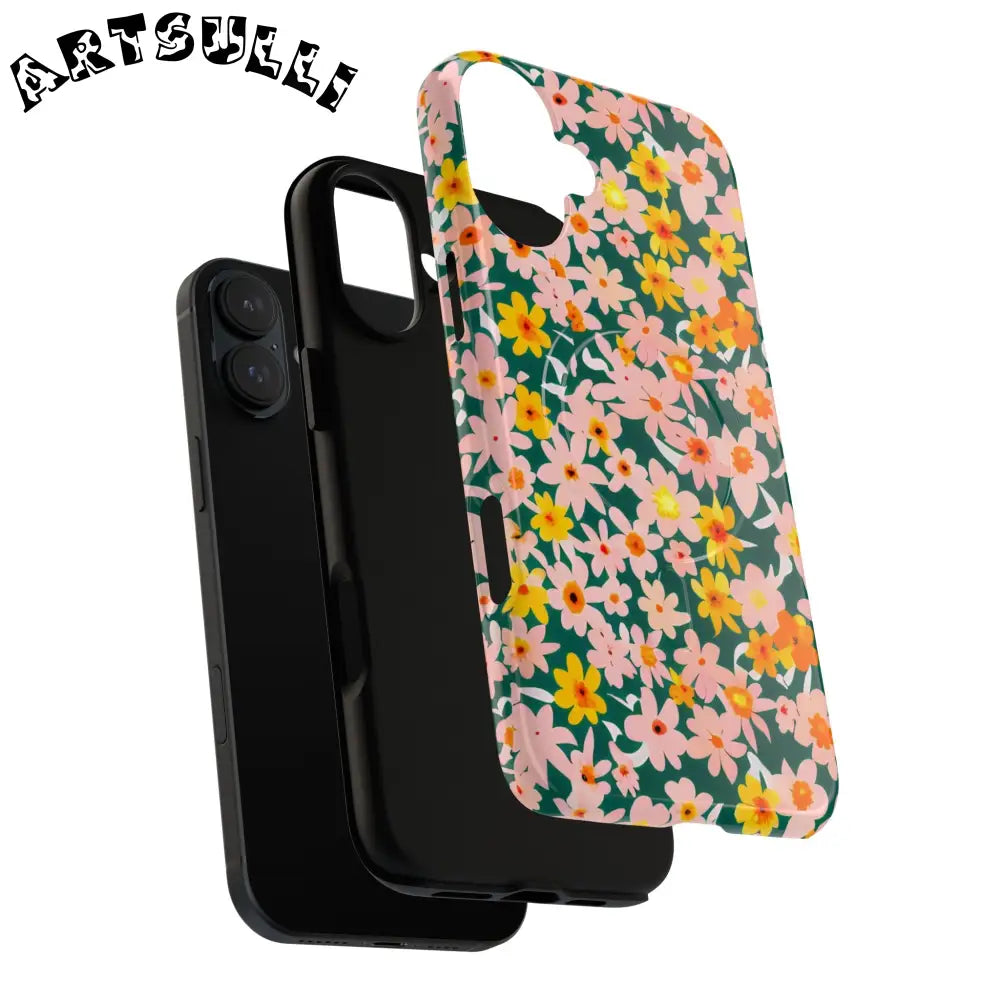 Floral Pattern MagSafe Phone Case, Artsulli - Art is Long, Life is Short, Phone Case, , , , , , ,