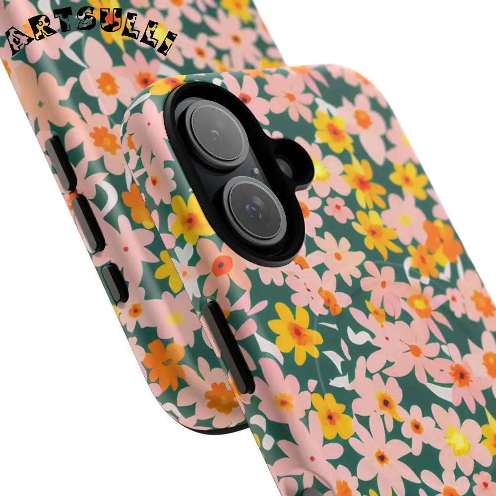 Floral Pattern MagSafe Phone Case, Artsulli - Art is Long, Life is Short, Phone Case, , , , , , ,