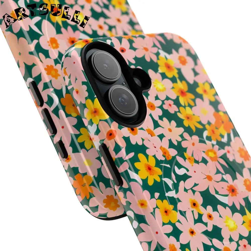 Floral Pattern MagSafe Phone Case, Artsulli - Art is Long, Life is Short, Phone Case, , , , , , ,