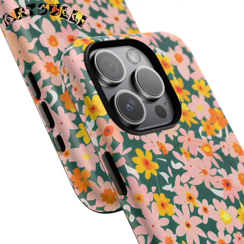 Floral Pattern MagSafe Phone Case, Artsulli - Art is Long, Life is Short, Phone Case, , , , , , ,
