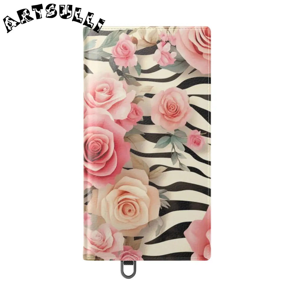 Floral Zebra Print Flip Cases, Artsulli - Art is Long, Life is Short, Phone Case, , , , , , ,