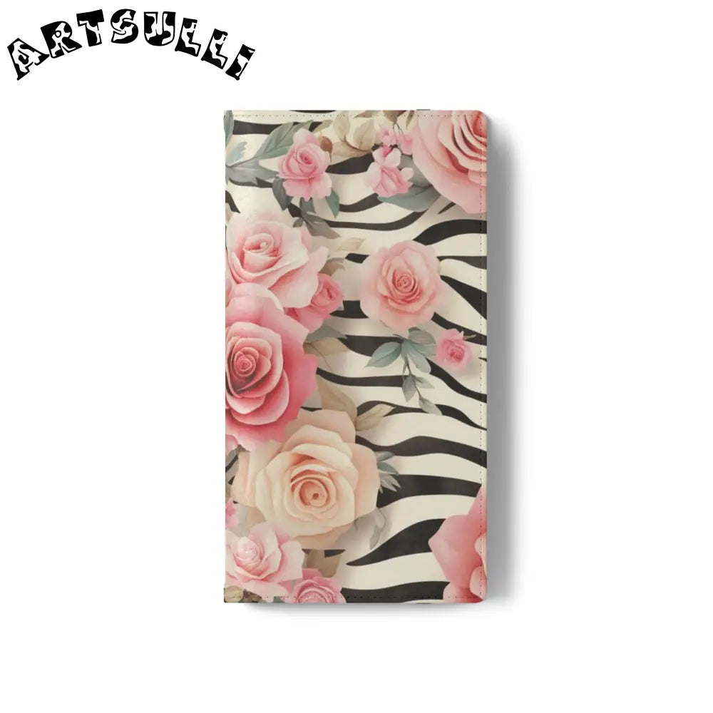 Floral Zebra Print Flip Cases, Artsulli - Art is Long, Life is Short, Phone Case, , , , , , ,