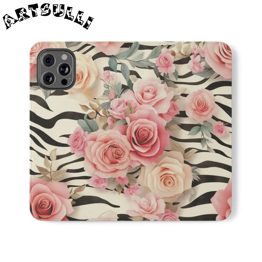 Floral Zebra Print Flip Cases, Artsulli - Art is Long, Life is Short, Phone Case, Size, iPhone 12 Pro Max, , , , , 10181004705812241645