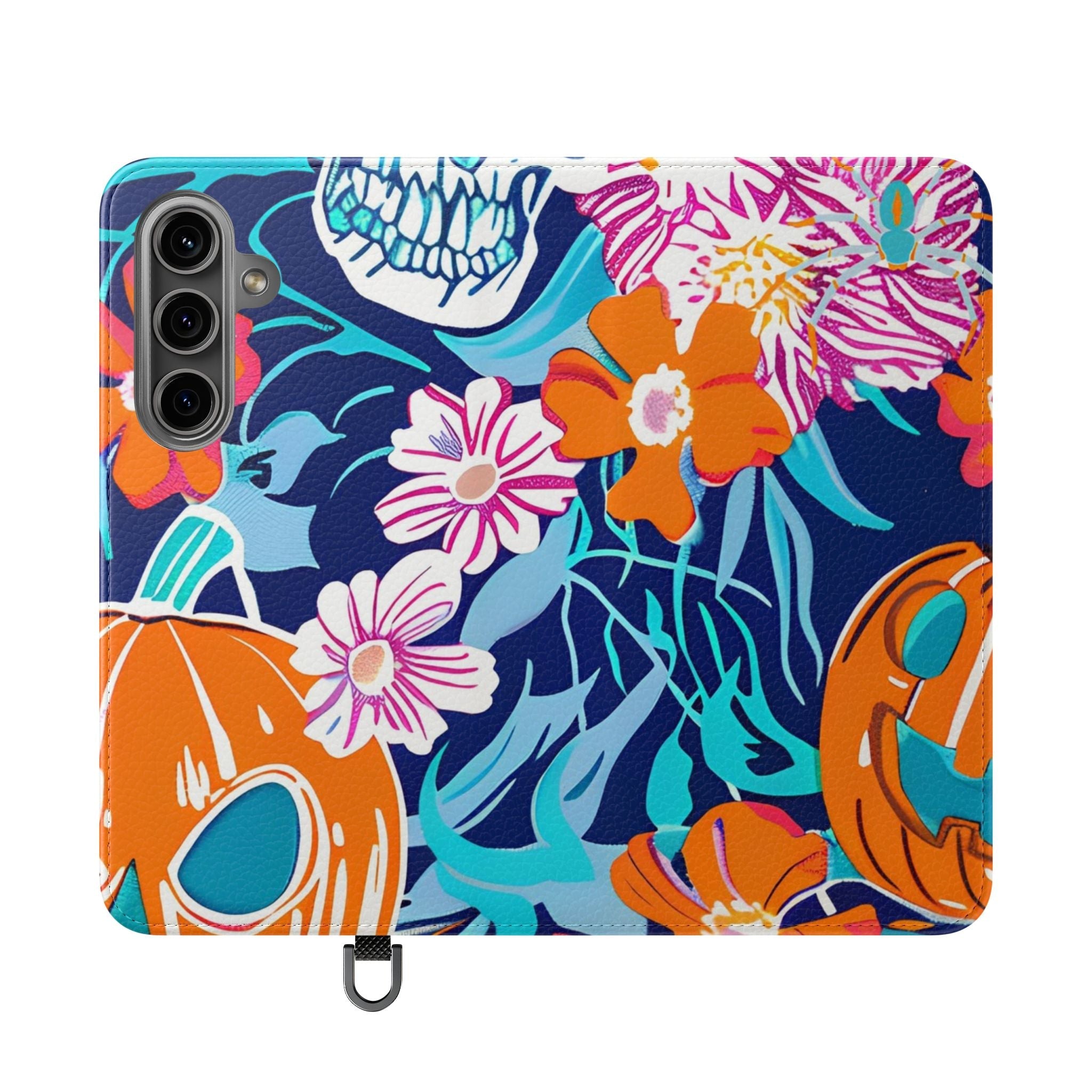 Halloween Floral and Skull Flip Cases, Artsulli - Art is Long, Life is Short, Phone Case, Size, Samsung Galaxy S24, , , , , 24474804835482272300