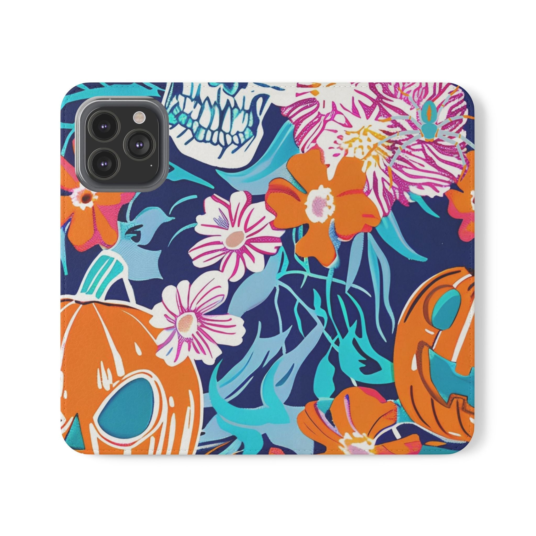 Halloween Floral and Skull Flip Cases, Artsulli - Art is Long, Life is Short, Phone Case, Size, iPhone 13 Pro Max, , , , , 21556792933589729625