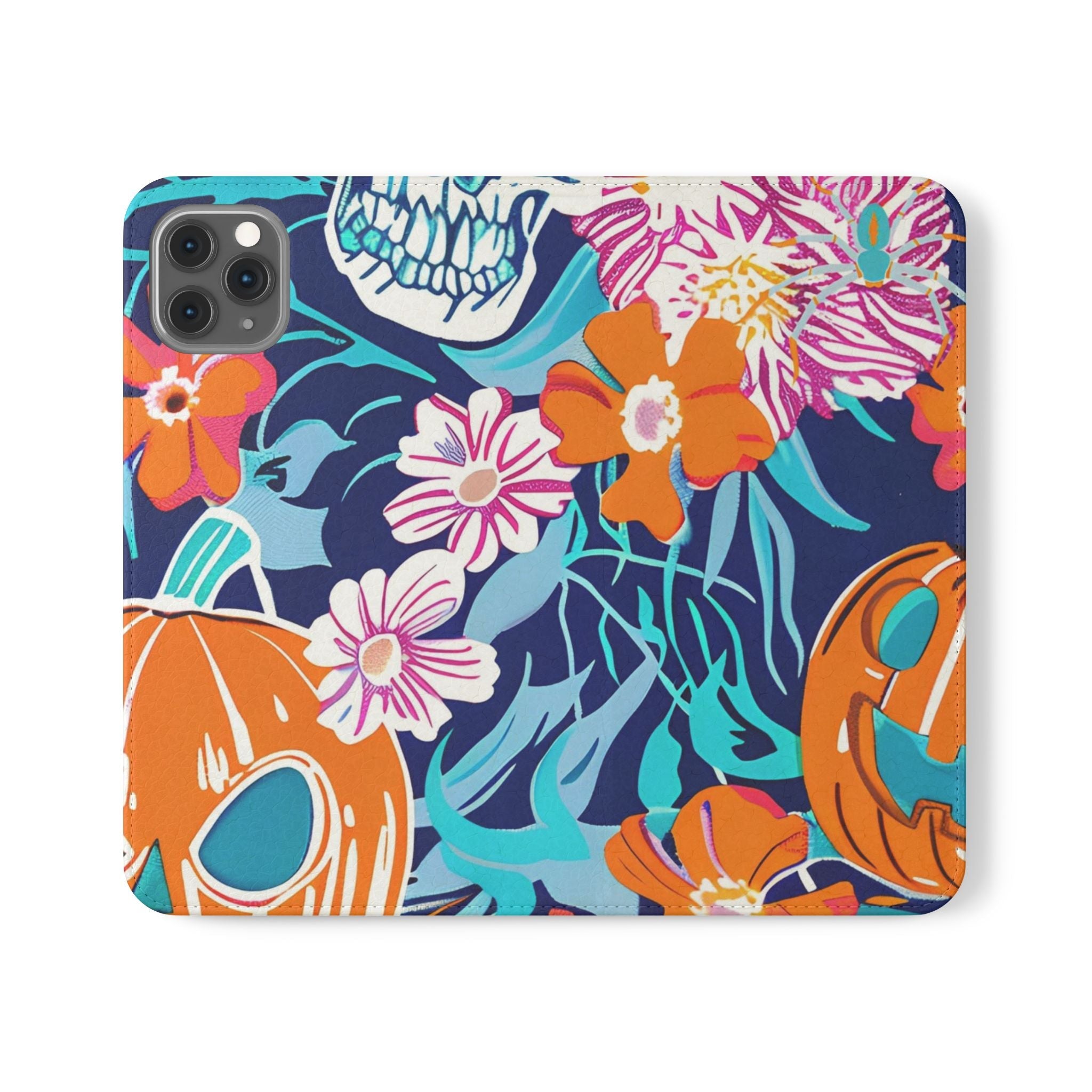 Halloween Floral and Skull Flip Cases, Artsulli - Art is Long, Life is Short, Phone Case, Size, iPhone 11 Pro Max, , , , , 71814739014430950136
