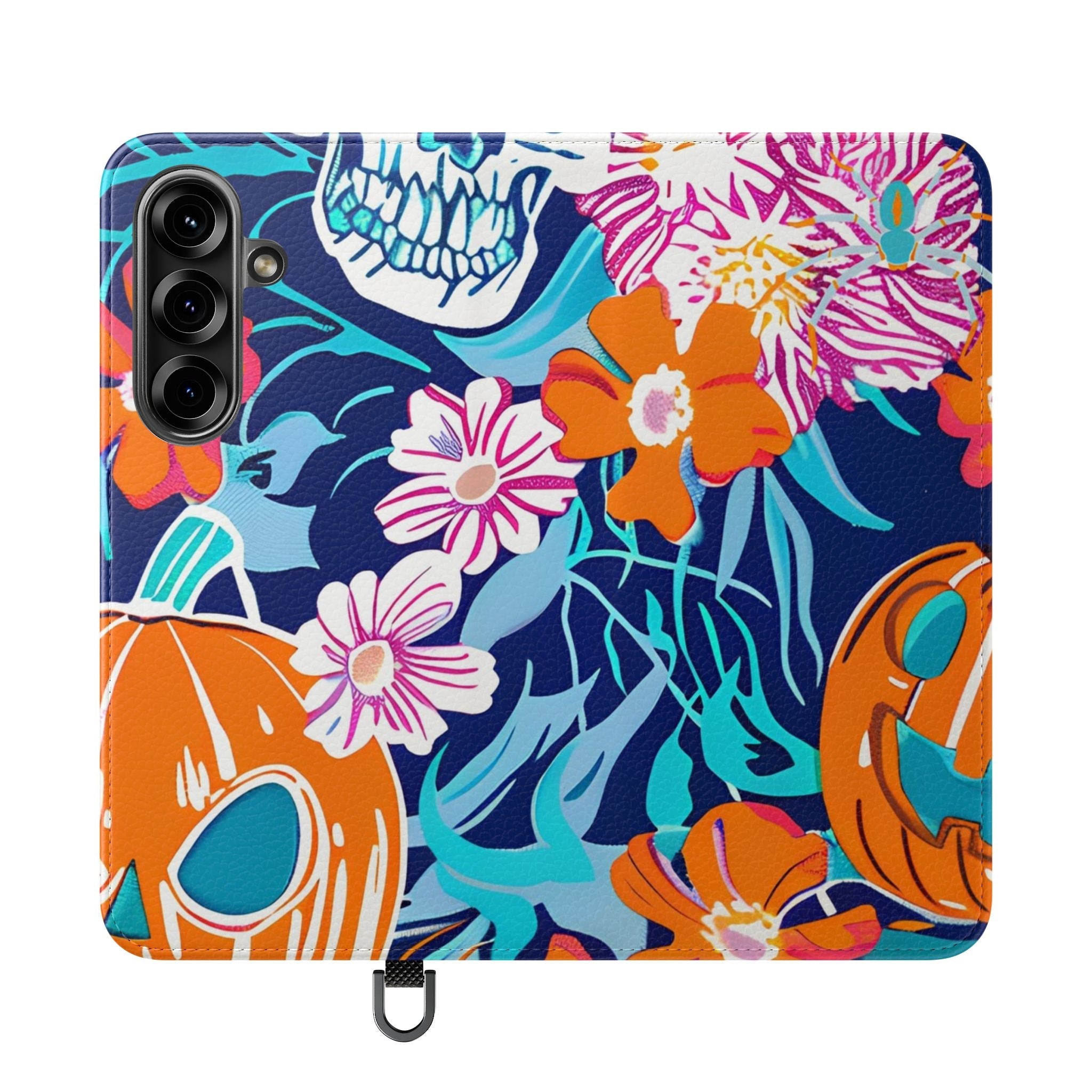 Halloween Floral and Skull Flip Cases, Artsulli - Art is Long, Life is Short, Phone Case, Size, Samsung Galaxy S25, , , , , 29324574120257946148