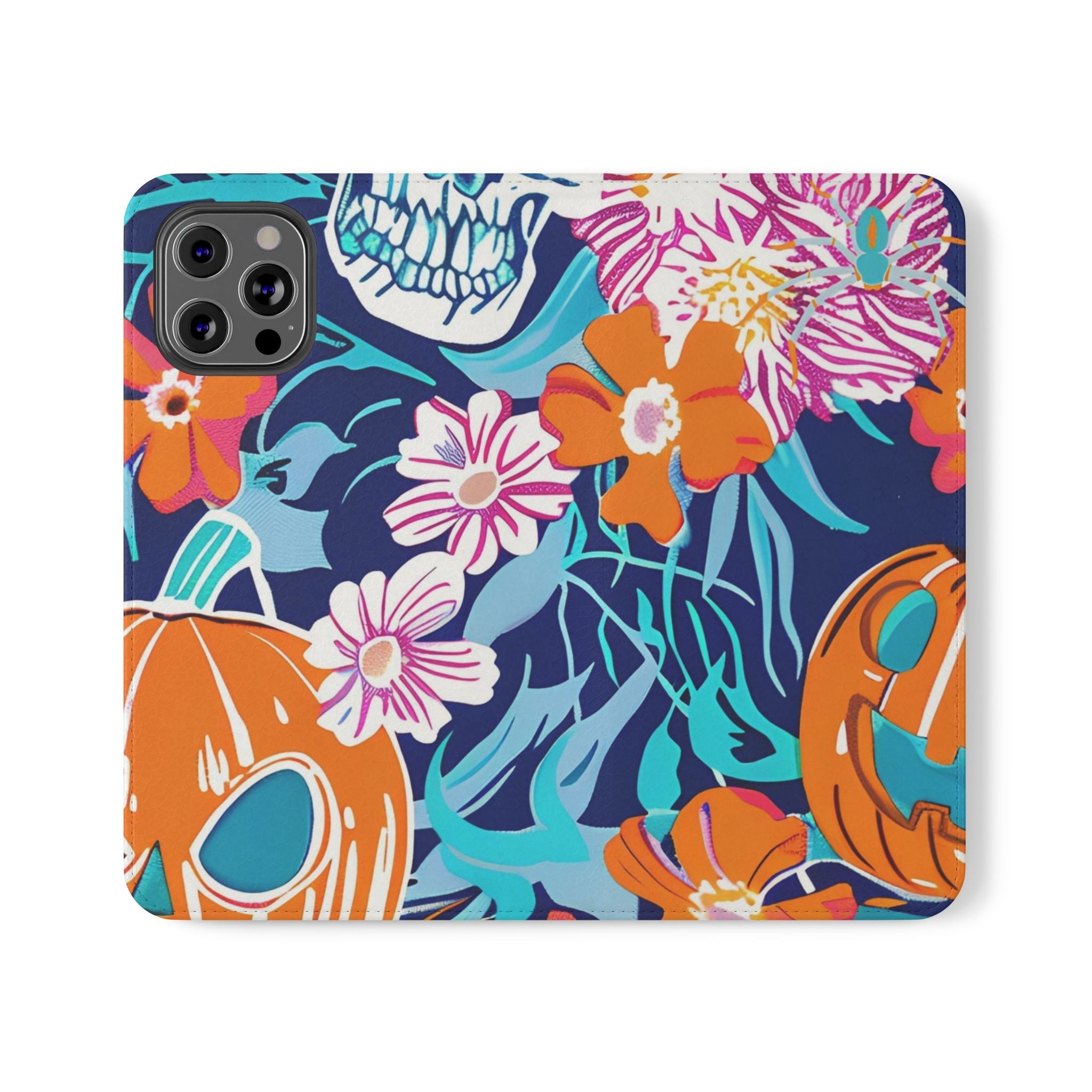 Halloween Floral and Skull Flip Cases, Artsulli - Art is Long, Life is Short, Phone Case, Size, iPhone 12 Pro Max, , , , , 23458457419358554250