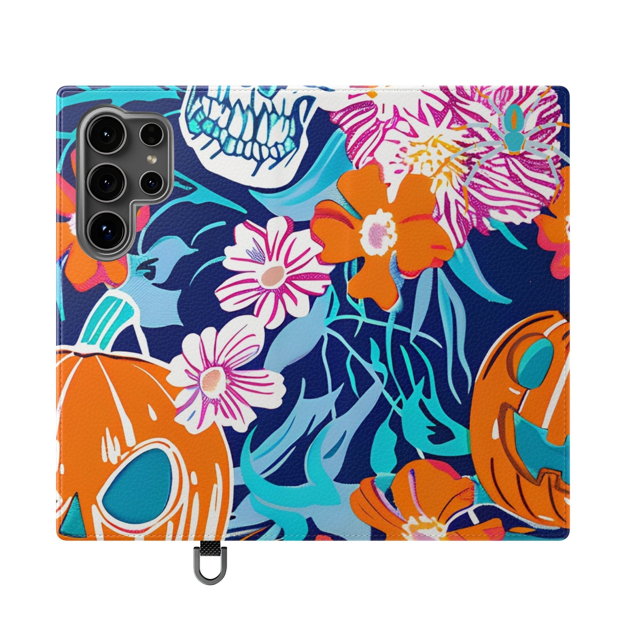 Halloween Floral and Skull Flip Cases, Artsulli - Art is Long, Life is Short, Phone Case, Size, Samsung Galaxy S24 Ultra, , , , , 62153647098668473260