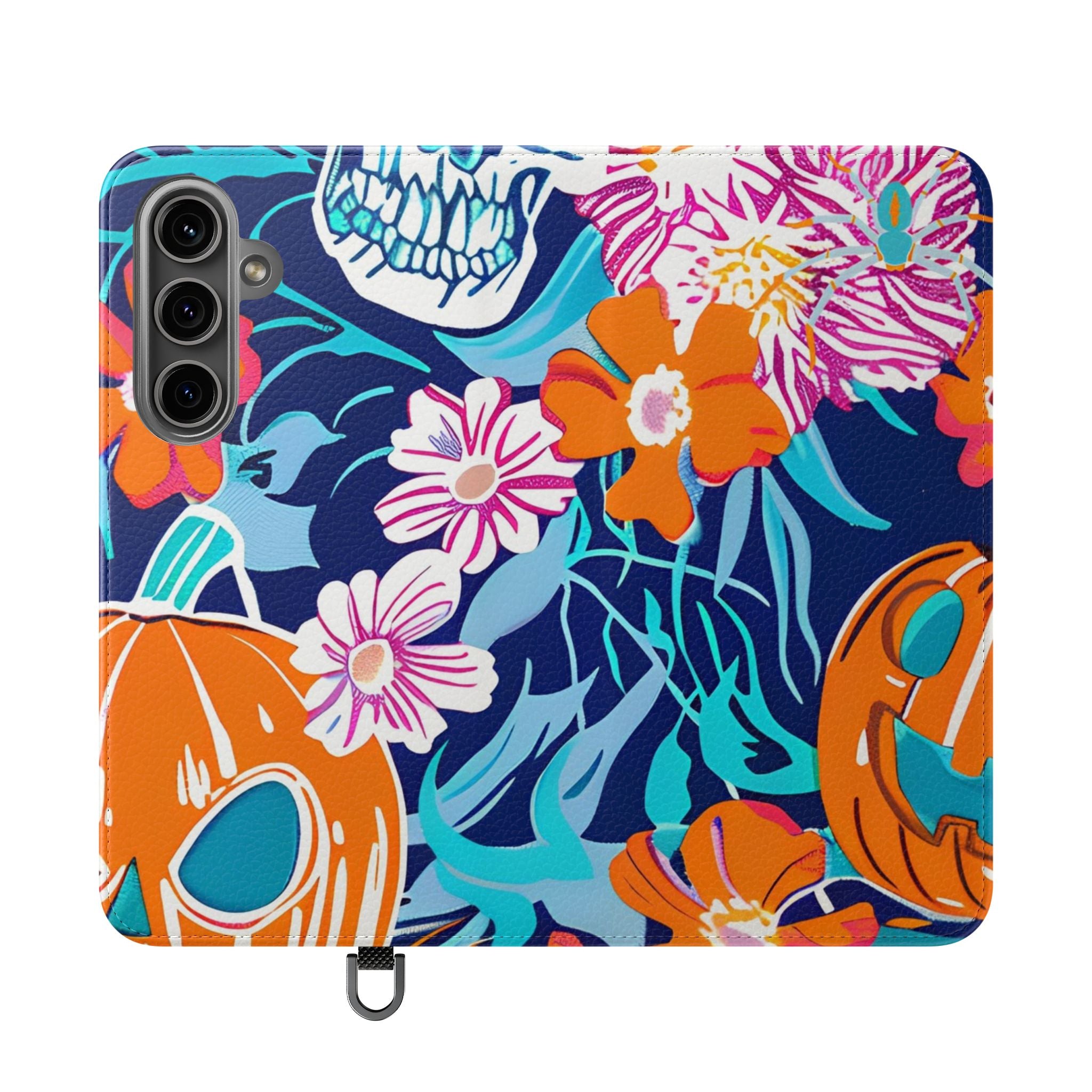 Halloween Floral and Skull Flip Cases, Artsulli - Art is Long, Life is Short, Phone Case, Size, Samsung Galaxy S24 Plus, , , , , 23197971443451707279